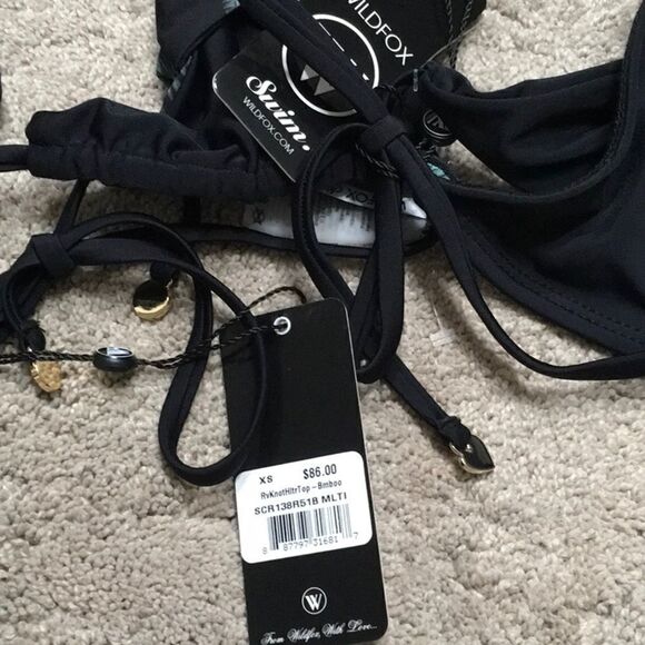 WILDFOX reversible palm leaf bikini. Small. NWT - Picture 6 of 6